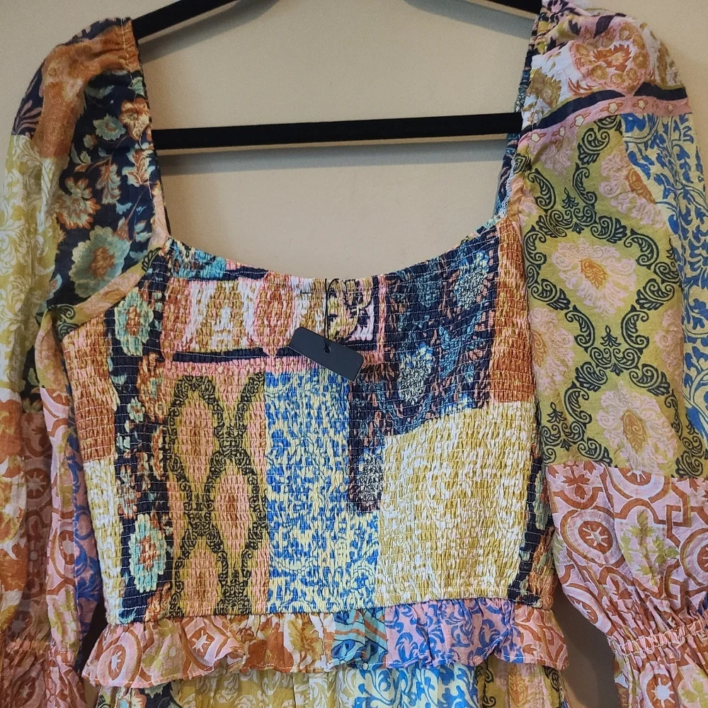 Fate Patchwork Print Multicolor Women's Dress Siz… - image 4